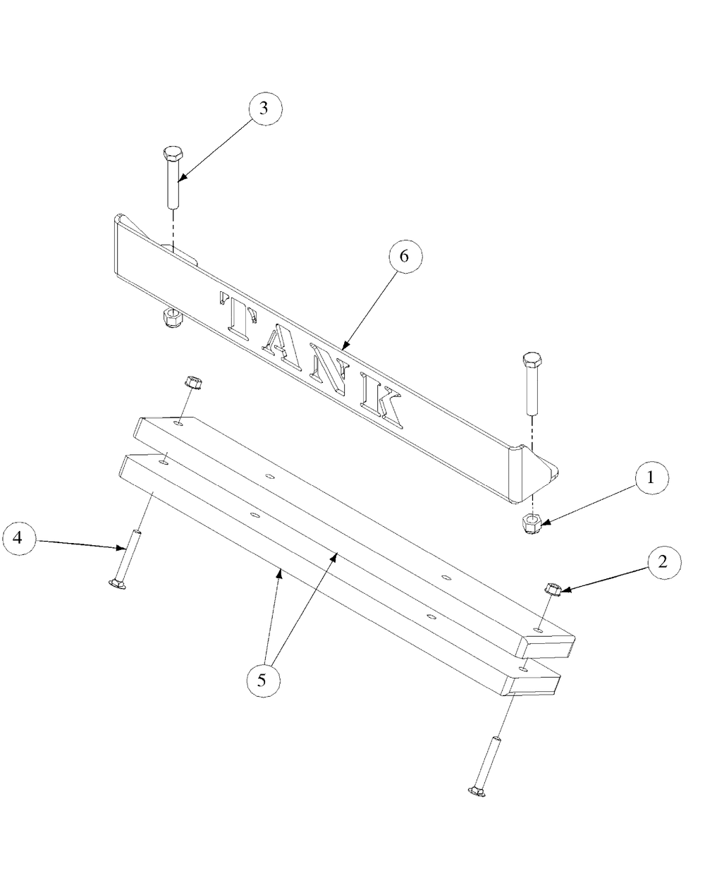 Rear Bumper Diagram and Parts List for M48-KW 53CB5DAV750-19-HP-OHV Cub Cadet Lawn Tractor